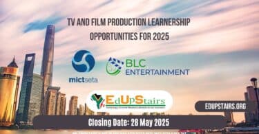 TV and Film Production Learnership Opportunities for 2025