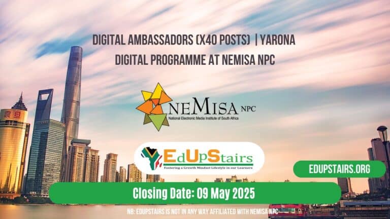Digital Ambassadors (X40 Posts) | Yarona Digital Programme at NEMISA NPC
