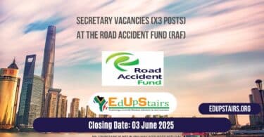 Secretary Vacancies (X3 Posts) at the Road Accident Fund (RAF)
