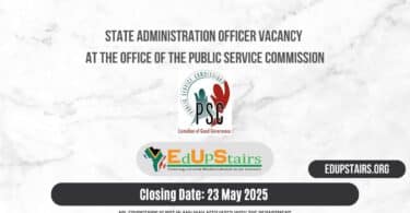 State Administration Officer Vacancy at the Office of the Public Service Commission
