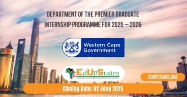 Department of the Premier Graduate Internship Programme for 2025 – 2026