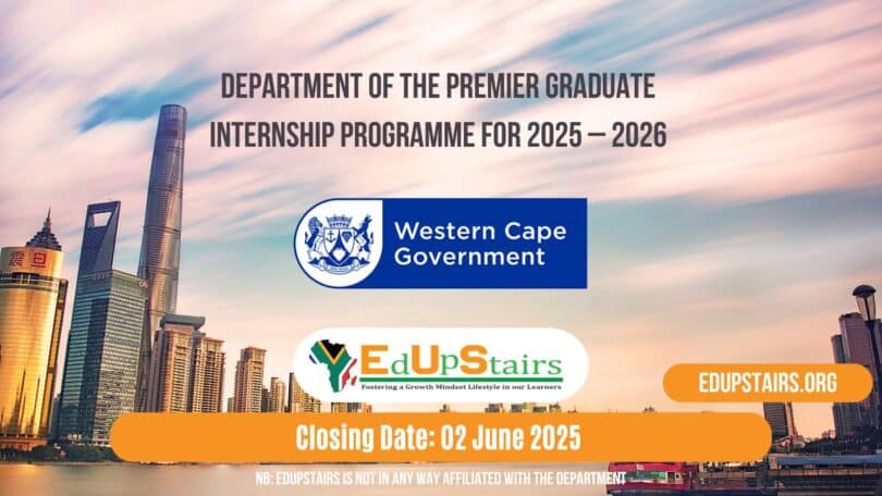 Department of the Premier Graduate Internship Programme for 2025 – 2026