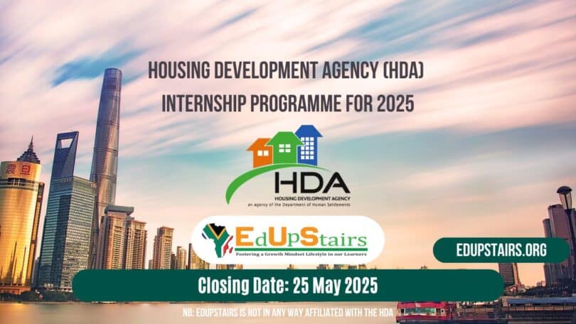 Housing Development Agency (HDA) Internship Programme For 2025