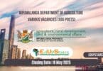 Mpumalanga Department of Agriculture Various Vacancies (X65 Posts)