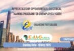 Apprenticeship Opportunities: Electrical Training Program for Unemployed Youth