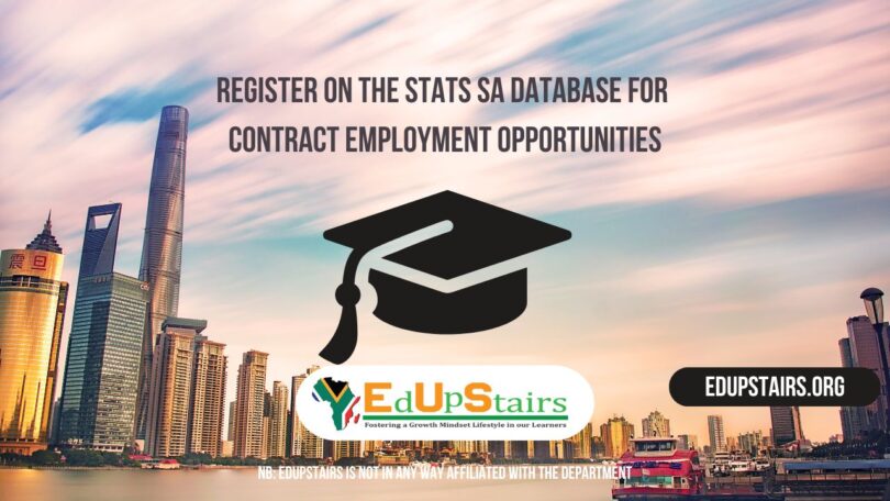 Register on the Stats SA Database for Contract Employment Opportunities