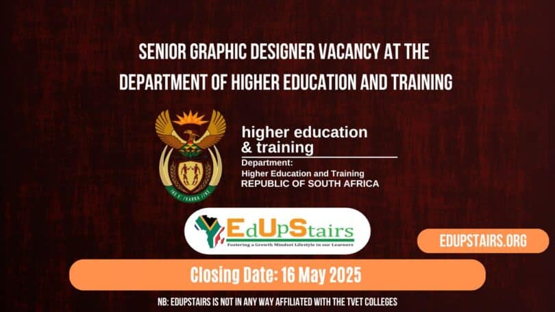 Senior Graphic Designer Vacancy at the Department of Higher Education and Training