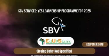SBV Services YES Learnership Programme for 2025