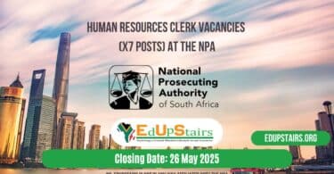 Human Resources Clerk Vacancies (X7 Posts) at the NPA