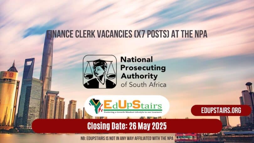 Finance Clerk Vacancies (X7 Posts) at the NPA