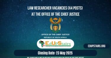 Law Researcher Vacancies (X4 Posts) at the Office of the Chief Justice