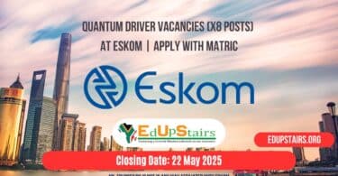 Quantum Driver Vacancies (X8 Posts) at Eskom | Apply with Matric