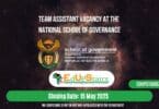 Team Assistant Vacancy at the National School of Governance