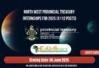 North West Provincial Treasury Internships for 2025 (X112 Posts)