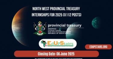 North West Provincial Treasury Internships for 2025 (X112 Posts)