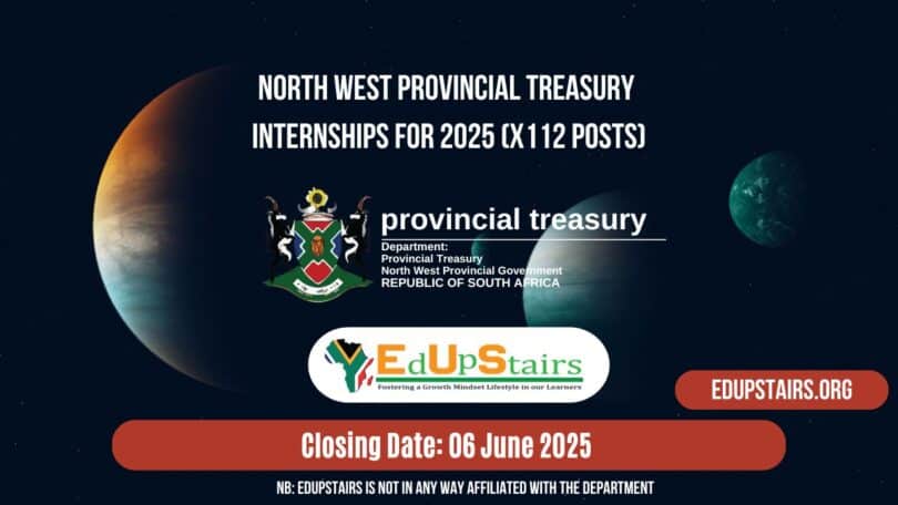 North West Provincial Treasury Internships for 2025 (X112 Posts)