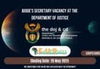 Judge's Secretary Vacancy at the Department of Justice
