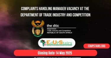 Complaints Handling Manager Vacancy at the Department of Trade Industry and Competition