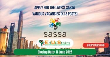 Apply for the Latest SASSA Various Vacancies (X13 Posts)