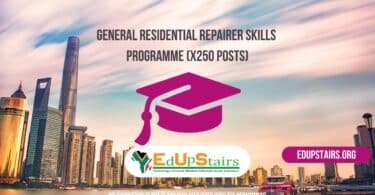 General Residential Repairer Skills Programme (X250 Posts)