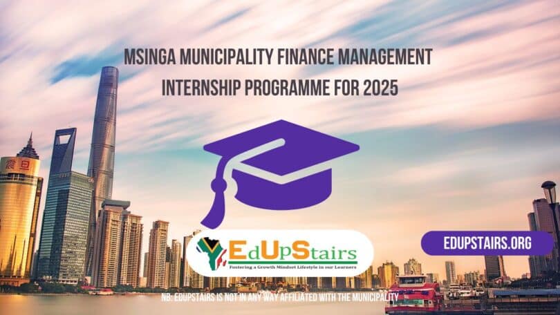Msinga Municipality Finance Management Internship Programme for 2025
