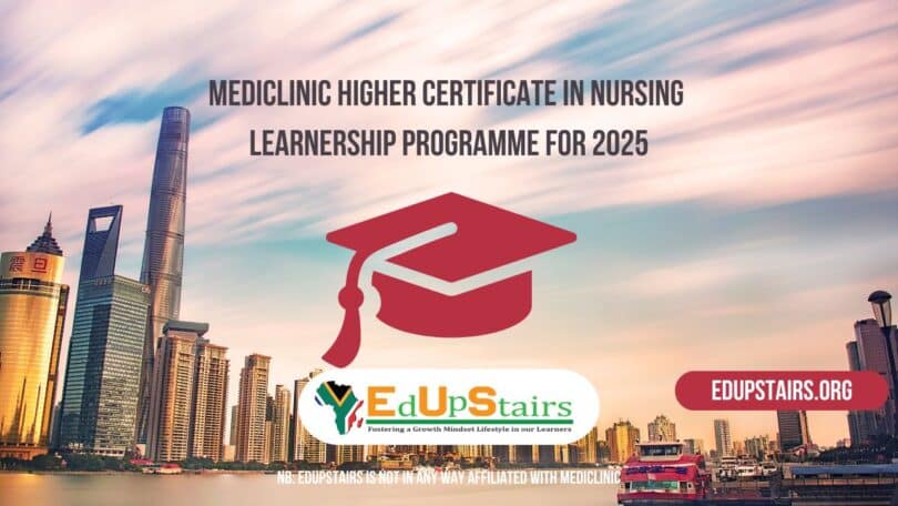 Mediclinic Higher Certificate in Nursing Learnership Programme for 2025
