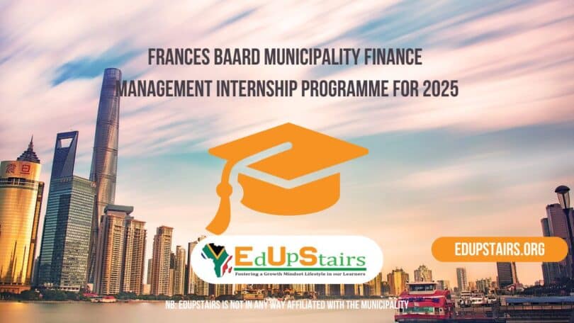 Frances Baard Municipality Finance Management Internship Programme for 2025