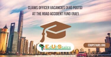 Claims Officer Vacancies (X40 Posts) at the Road Accident Fund (RAF)