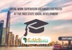 Social Work Supervisor Vacancies (X8 Posts) at the Free State Social Development