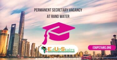 Permanent Secretary Vacancy at Rand Water