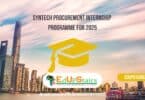 Syntech Procurement Internship Programme for 2025