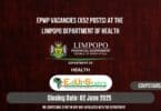 EPWP Vacancies (X52 Posts) at the Limpopo Department of Health