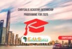Chrysalis Academy Internship Programme for 2025