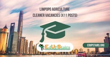 Limpopo Agriculture Cleaner Vacancies (X11 Posts)