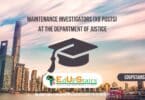 Maintenance Investigators (X8 Posts) at the Department of Justice