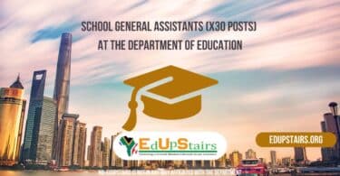 School General Assistants (X30 Posts) at the Department of Education