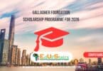 Gallagher Foundation Scholarship Programme for 2026