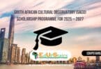 South African Cultural Observatory (SACO) Scholarship Programme for 2025 – 2027
