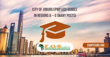 City of Joburg EPWP Eco-Guides in Regions A – G (Many Posts)