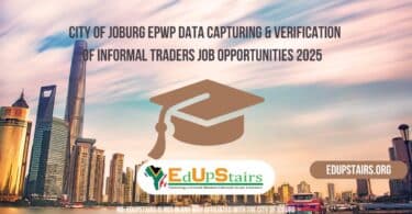 City of Joburg EPWP Data Capturing & Verification of Informal Traders Job Opportunities 2025