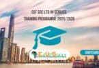 CEF SOC Ltd In-Service Training Programme 2025/2026