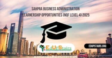 SAHPRA Business Administration Learnership Opportunities (NQF Level 4) 2025