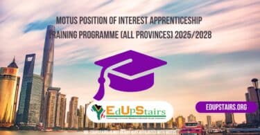 Motus Position of Interest Apprenticeship Training Programme (All Provinces) 2025/2028