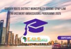 Garden Route District Municipality (GRDM): EPWP Law Enforcement Ambassadors Programme 2025