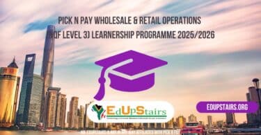 Pick n Pay Wholesale & Retail Operations (NQF Level 3) Learnership Programme 2025/2026