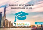 Garden Route District Municipality Bursary Programme for 2026