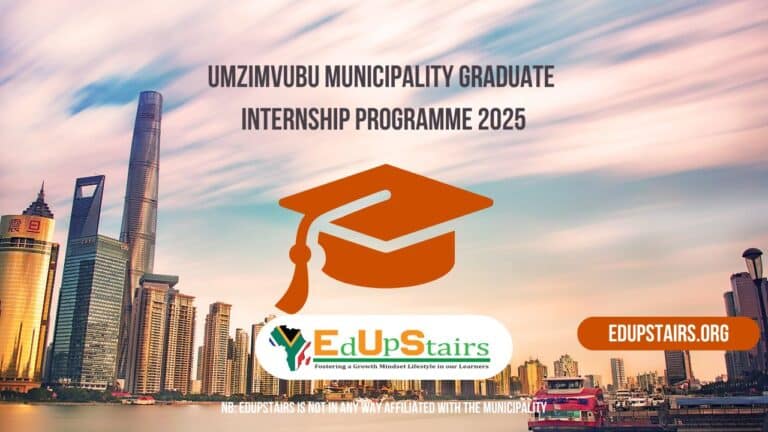 Umzimvubu Municipality Graduate Internship Programme 2025