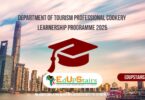 Department of Tourism Professional Cookery Learnership Programme 2025