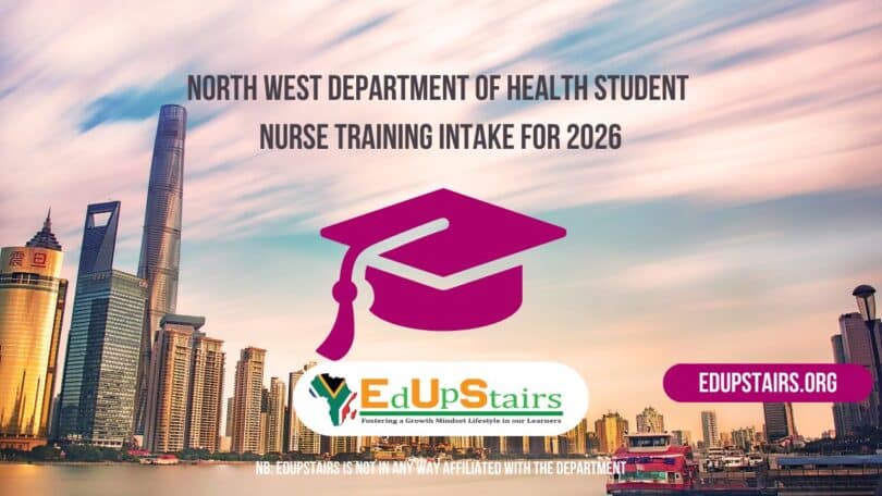 North West Department of Health Student Nurse Training Intake for 2026