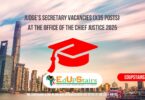 Judge's Secretary Vacancies (X35 Posts) at the Office of the Chief Justice 2025
